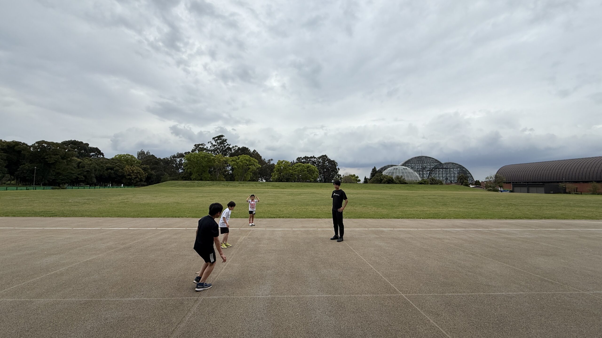 夢の島教室での練習風景